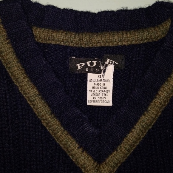 Pure Stuff Lambswool V Neck Sweater Vest - Picture 2 of 2